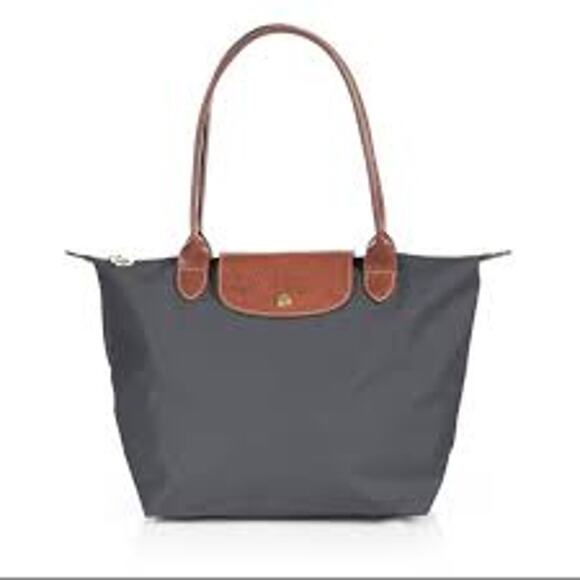 LONGCHAMP Le Pliage Original Tote Bag in Gray LAPTOP TRAVEL Purse - Picture 1 of 9